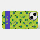 Coques Case-Mate iPhone J'aime Pickleball green Iphone 14 (Verso (horizontal))