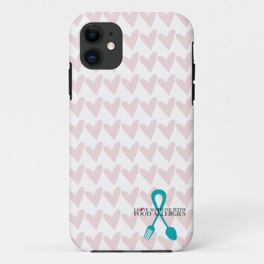 Coques Case-Mate iPhone J'aime quelqu'un avec des COEURS des allergies (Dos)