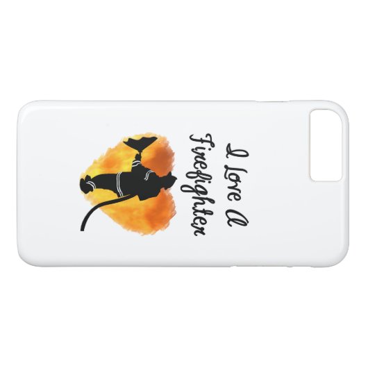 Coques Case-Mate iPhone J'aime un sapeur-pompier (Dos (Horizontal))