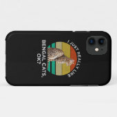Coques Case-Mate iPhone J'Aime Vraiment Les Chats Du Bengale, D'Accord ? (Dos (Horizontal))
