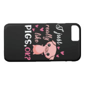 Coques Case-Mate iPhone J'Aime Vraiment Les Porcs Mignonnes Animaux De Fer (Dos (Horizontal))