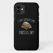Coques Case-Mate iPhone J'Aime Vraiment Les Tortues, OK ? (Dos)