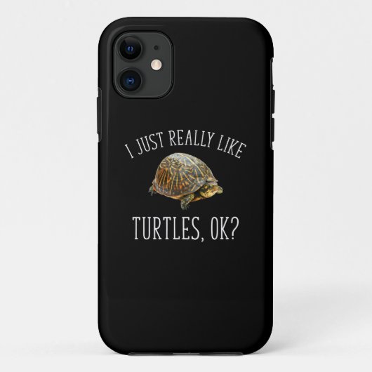 Coques Case-Mate iPhone J'Aime Vraiment Les Tortues, OK ? (Dos)