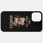 Coques Case-Mate iPhone J'Aime Vraiment Les Yorkies (Retour (horizontal))
