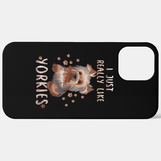 Coques Case-Mate iPhone J'Aime Vraiment Les Yorkies (Verso / Droite)