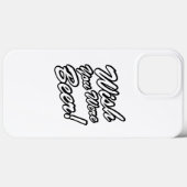 Coques Case-Mate iPhone J'Aimerais Que Tu Sois Bière ! (Verso (horizontal))