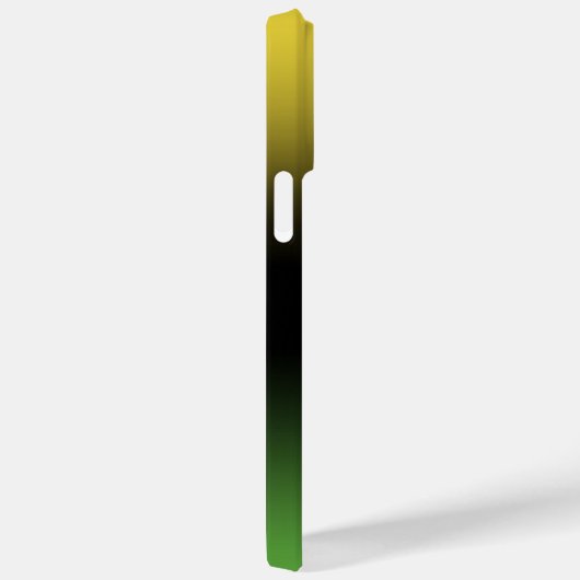 Coques Case-Mate iPhone Jamaïcaines Couleurs Déclinent Ombre Vert & Jaune (Verso / Droite)