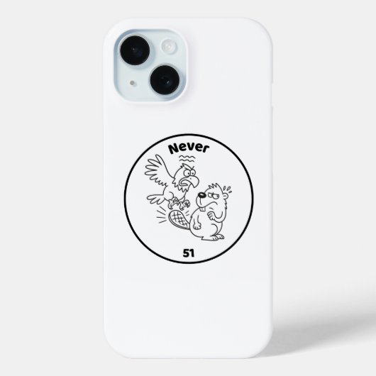 Coques Case-Mate iPhone Jamais 51 Castor contre Aigle (Verso)