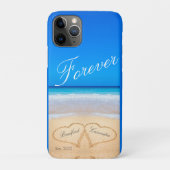 Coques Case-Mate iPhone Jamais | Coeurs à Sand Beach (Dos)