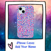 Coques Case-Mate iPhone Jameela Cheetah Leopard Poster de animal rose bleu