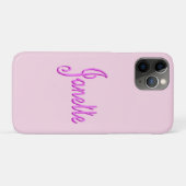 Coques Case-Mate iPhone "Janette" Rose Deux Tons Janette Nom, (Dos (Horizontal))
