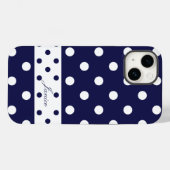 Coques Case-Mate iPhone Janice - Pois Mignons Avec Votre Nom - (Verso (horizontal))