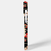 Coques Case-Mate iPhone Japanese Black Floral Pattern Monogrammed (Verso / Gauche)