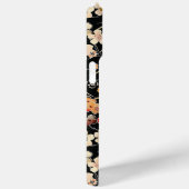 Coques Case-Mate iPhone Japanese Black Floral Pattern Monogrammed (Verso / Droite)