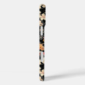 Coques Case-Mate iPhone Japanese Black Floral Pattern Monogrammed (Verso / Droite)