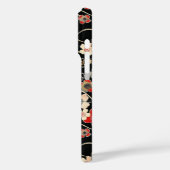 Coques Case-Mate iPhone Japanese Black Floral Pattern Monogrammed (Verso / Gauche)