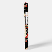 Coques Case-Mate iPhone Japanese Black Floral Pattern Monogrammed (Verso / Gauche)