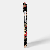 Coques Case-Mate iPhone Japanese Black Floral Pattern Monogrammed (Verso / Gauche)