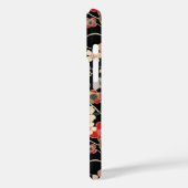 Coques Case-Mate iPhone Japanese Black Floral Pattern Monogrammed (Verso / Gauche)