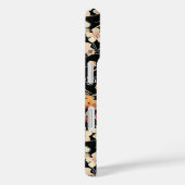 Coques Case-Mate iPhone Japanese Black Floral Pattern Monogrammed (Verso / Droite)