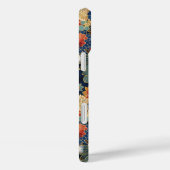Coques Case-Mate iPhone Japanese Blue Floral Pattern Monogrammed (Verso / Droite)