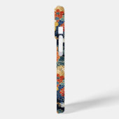 Coques Case-Mate iPhone Japanese Blue Floral Pattern Monogrammed (Verso / Gauche)