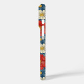 Coques Case-Mate iPhone Japanese Red Floral Pattern Monogrammed (Verso / Gauche)