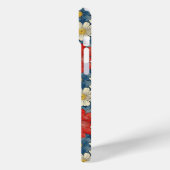 Coques Case-Mate iPhone Japanese Red Floral Pattern Monogrammed (Verso / Gauche)