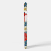 Coques Case-Mate iPhone Japanese Red Floral Pattern Monogrammed (Verso / Gauche)
