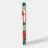 Coques Case-Mate iPhone Japanese Red Floral Pattern Monogrammed (Verso / Gauche)