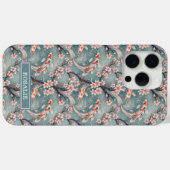 Coques Case-Mate iPhone Japanese Sakura Koi Fish Print Monogrammed Case- (Verso (horizontal))