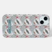 Coques Case-Mate iPhone Japanese Sakura Umbrella Pattern Monogrammed (Verso (horizontal))