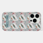 Coques Case-Mate iPhone Japanese Sakura Umbrella Pattern Monogrammed (Verso (horizontal))