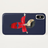 Coques Case-Mate iPhone Japanesecute poupée rouge kimono art mignon (Dos (Horizontal))