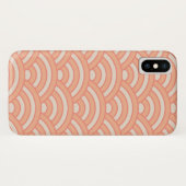 Coques Case-Mate iPhone Japon Vagues Seigaiha Motif Peach Fuzz (Dos (Horizontal))