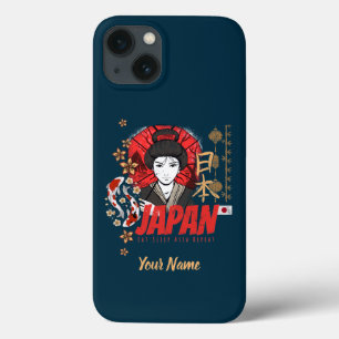 Case-Mate iPhone Case Japon Vintage Geisha avec drapeau Koi et Lotus Sou