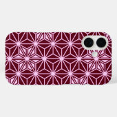 Coques Case-Mate iPhone Japonais Asanoha motif - Bourgogne (Verso (horizontal))