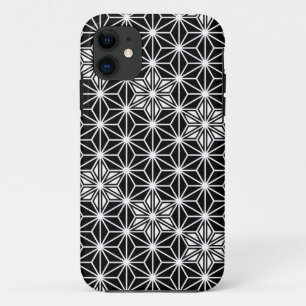 Coque Case-Mate Pour iPhone Japonais Asanoha motif - noir et blanc