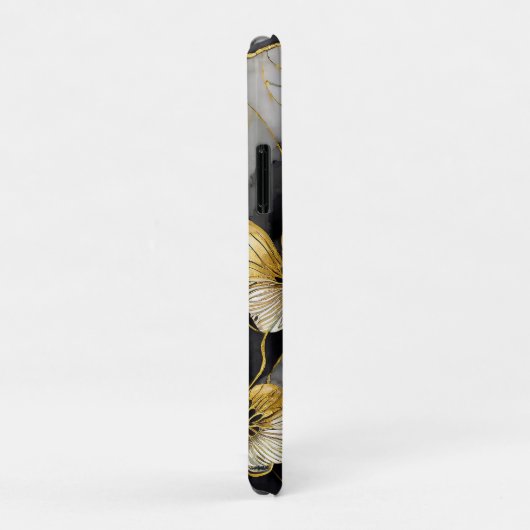 Coques Case-Mate iPhone Japonais Floral Black Gold (Dos/Droite)