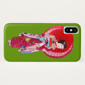 Coques Case-Mate iPhone Japonais Geisha rouge kimono art mignon (Dos (Horizontal))