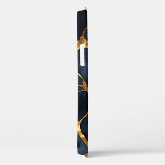 Coques Case-Mate iPhone Japonais Kintsugi bleu foncé (Verso / Droite)