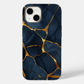Coques Case-Mate iPhone Japonais Kintsugi bleu foncé (Verso)