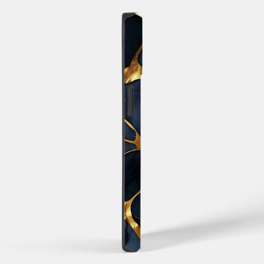 Coques Case-Mate iPhone Japonais Kintsugi bleu foncé (Verso / Droite)