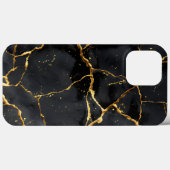 Coques Case-Mate iPhone Japonais Kintsugi Noir & Or (Verso (horizontal))