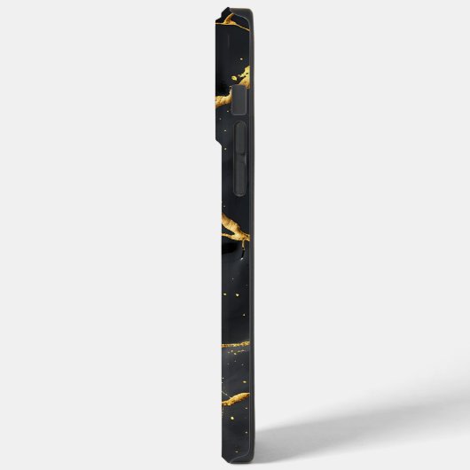 Coques Case-Mate iPhone Japonais Kintsugi Noir & Or (Verso / Gauche)