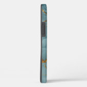Coques Case-Mate iPhone Japonais Kintsugi Turquoise & Or (Verso / Droite)