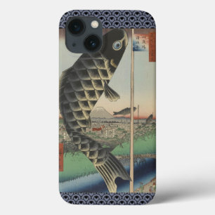 iPhone 13 Coque Japonais Koi Fish Festival Drapeau Antique