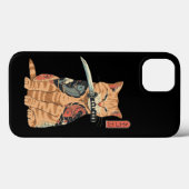 Coques Case-Mate iPhone Japonais Samurai Cat iPhone 13 Coques (Verso (horizontal))