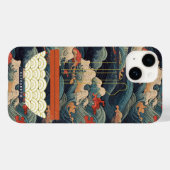 Coques Case-Mate iPhone Japonais Wave Monogram Ramen (Verso (horizontal))