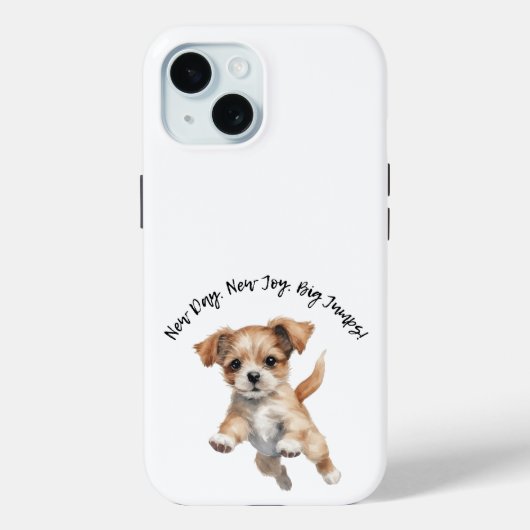 Coques Case-Mate iPhone Jappy Jumping Chig Art - New Day Positive Gift (Verso)